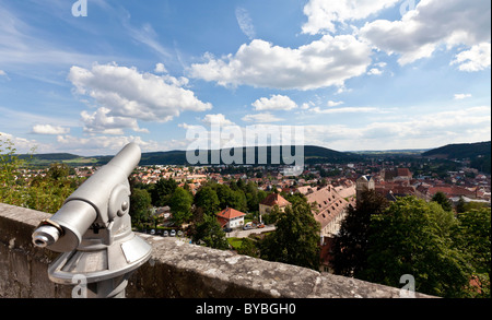 Blick vom Festung Festung Rosenberg in Kronach, Upper Franconia, Bayern, Deutschland, Europa Stockfoto