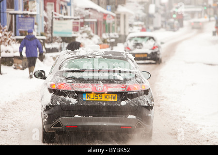 Schneewetter in Ambleside während the big Chill ab Dezember 2010, Lake District, Großbritannien. Stockfoto