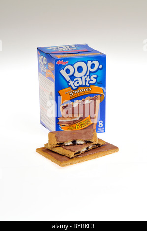 Box von Kellogg's S'mores Pop-Tarts auf weißem Hintergrund Ausschnitt Stockfoto