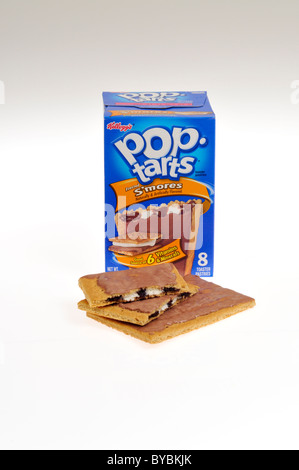 Box von Kellogg's S'mores Pop-Tarts auf weißem Hintergrund Ausschnitt Stockfoto