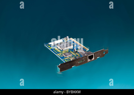 Network Interface Card NIC mit PCI-Schnittstelle Stockfoto