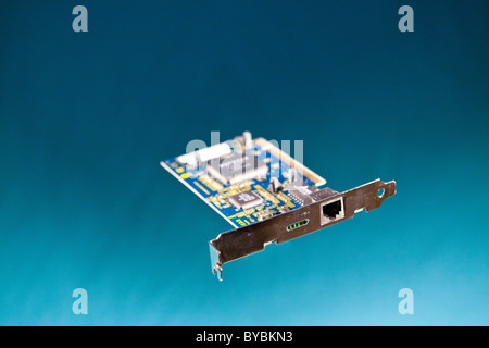 Network Interface Card NIC mit PCI-Schnittstelle Stockfoto