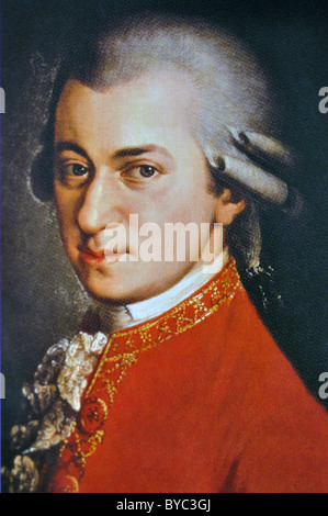 Wolfgang Amadeus Mozart-Porträt Stockfoto