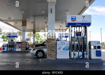 Chevron Tankstelle, Las Vegas, Nevada, USA Stockfoto