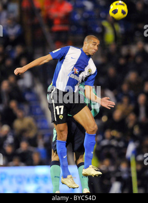 Primera Division Spanien, Hercules Alicante-FC Barcelona 0:3---David Trezeguet, Hercules Alicante Stockfoto