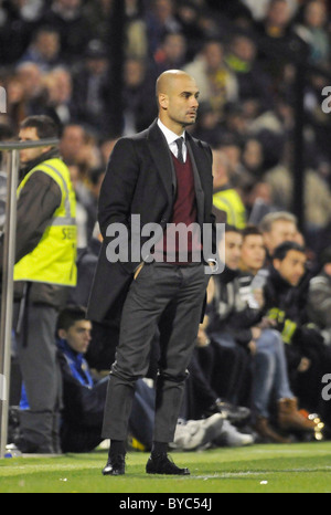 Primera Division Spanien, Hercules Alicante-FC Barcelona 0:3---Barcelona CoachPep Guardiola Stockfoto