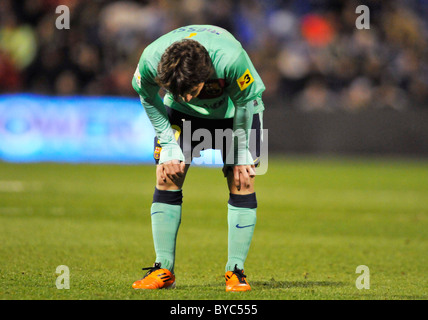 Primera Division Spanien, Hercules Alicante-FC Barcelona 0:3---Lionel Messi, FC Barcelona Stockfoto