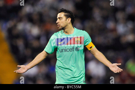 Primera Division Spanien, Hercules Alicante-FC Barcelona 0:3---XAVI, FC Barcelona Stockfoto