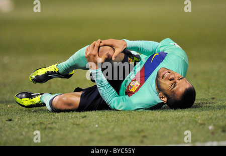 Primera Division Spanien, Hercules Alicante-FC Barcelona 0:3---Dani ALVES, FC Barcelona Stockfoto