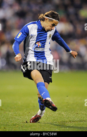 Primera Division Spanien, Hercules Alicante-FC Barcelona 0:3---David Cortes, Hercules Alicante Stockfoto