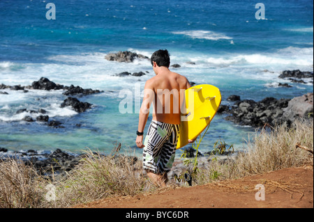 Surfer Kanaha Beach Maui Hawaii Pacific Ocean