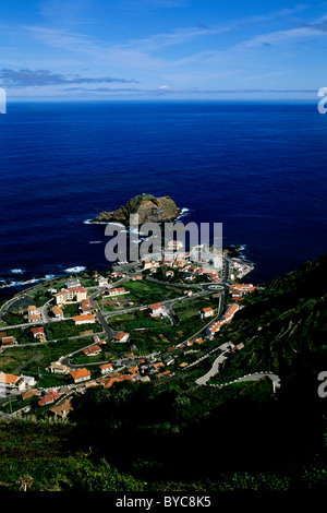 Die Stadt Porto Moniz auf Madeira Nord-West Küste Stockfoto