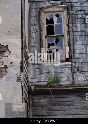 Gebrochene Fenster Stockfoto