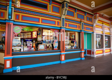 Arcade und Casino in Santa Cruz Beach Boardwalk, Kalifornien Stockfoto