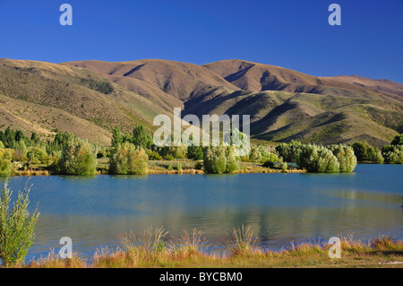 Wairepo Arm des Sees Ruataniwha, Region Canterbury, Südinsel, Neuseeland Stockfoto