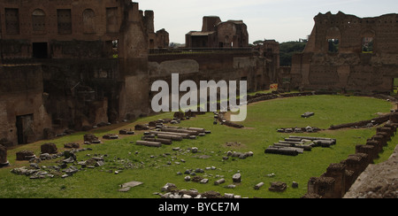 Hippodrom von Domitian. Palatin-Hügel. Rom. Italien. Stockfoto