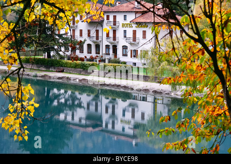 Hotel Lido Pieve di Ledro am Ufer des Lago di Ledro-Italien Stockfoto