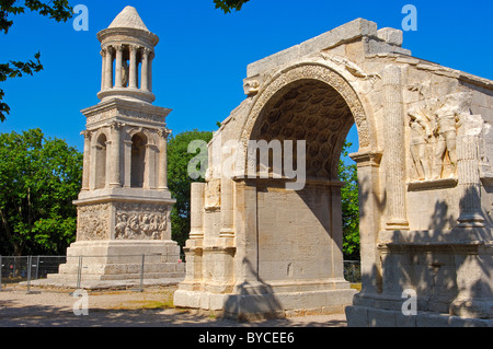 Glanum. Römische Ruinen. St Remy de Provence, Frankreich, Provence-Alpes-Cote-´ Azur. Europa Stockfoto