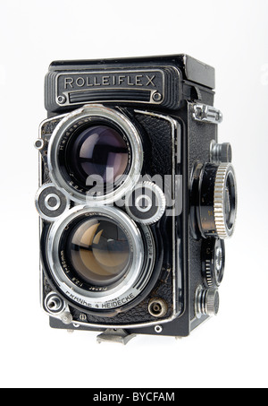 Rolleiflex 2.8F (Twin Lens Reflex, TLR) alte Filmkamera Stockfoto