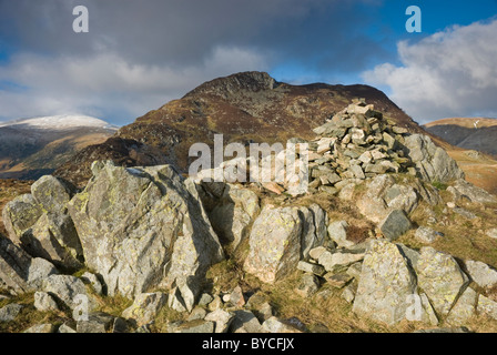 Sheffield Hecht aus der Cairn von Glenridding Dodd, Lake District, Cumbria Stockfoto