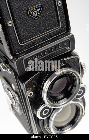 Rolleiflex 2.8F (Twin Lens Reflex, TLR) alte Filmkamera Stockfoto