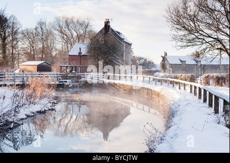 Ein Blick auf Low Mühle Pickering genommen am Weihnachtstag Stockfoto