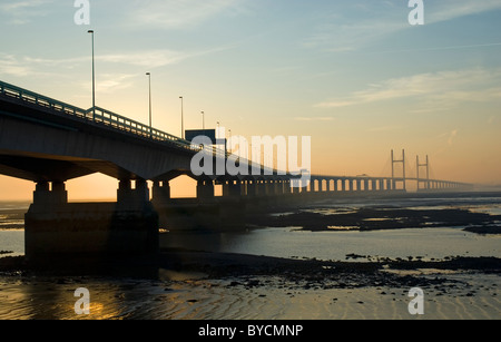 Zweite Severn Überfahrt über den Fluss Severn Bristol England Wales Überbrückung Stockfoto