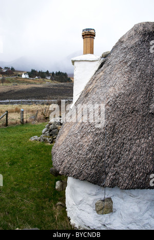 Traditionelle Hütte auf Skye Stockfoto