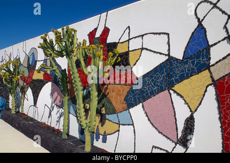 Garten, Haus von Cesar Manrique in Taro de Tahiche, Lanzarote, Kanarische Inseln, Spanien Stockfoto