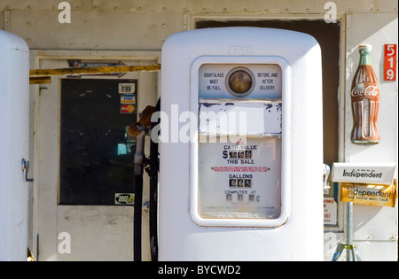 Eine verlassene Tankstelle von Route 66. Stockfoto