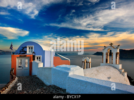 Eines der schönsten "Ecken" Dorf Oia, Santorin, Kykladen, Griechenland Stockfoto