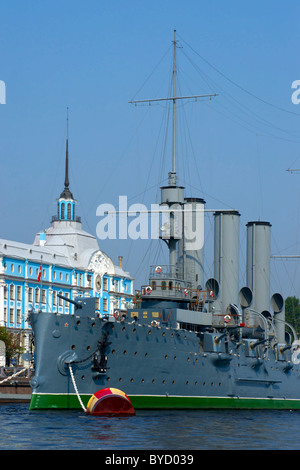 Kreuzer Aurora Schlachtschiff St Petersburg Leningrad Stockfoto