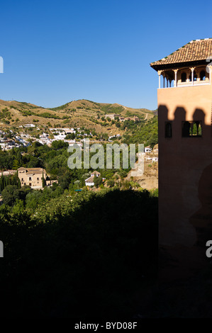 Ein Blick von der Alhambra, Granada, Spanien Stockfoto