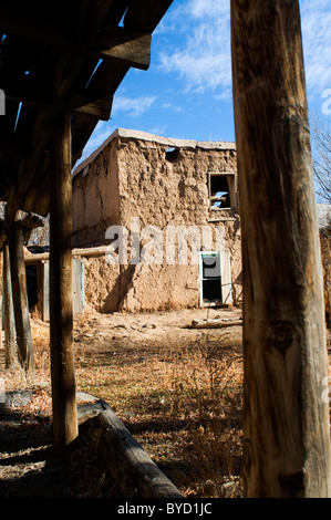 Adobe Ranch Altbauten in Taos, New Mexico Stockfoto