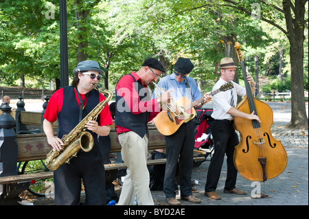 Buskers im Central Park, New York City, USA Stockfoto