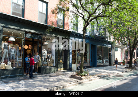 Bleecker Street in Greenwich Village, New York City, USA Stockfoto