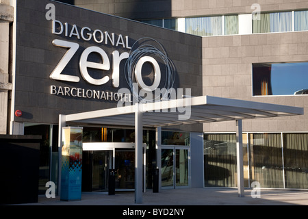 Diagonal Zero Hotel in der Maresme Forum Bezirk von Barcelona, Katalonien, Spanien Stockfoto