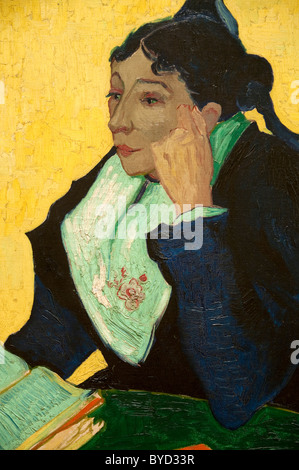 Detail; L'Arlésienne: Madame Joseph-Michel Ginoux (geb. Marie Julien, 1848 – 1911), 1888 – 89, von Vincent Van Gogh, Stockfoto