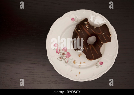 Gebissen donut Stockfoto