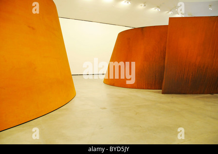 Objekte, Kunst-Installation, Richard Serra, Guggenheim Museum, Bilbao, Provinz Bizkaia, Pais Vasco, Baskisches Land, Spanien, Europa Stockfoto