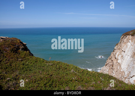 Der westlichste Punkt Europas, Cabo da Roca, Sintra, Distrikt Lissabon, Portugal, Europa Stockfoto