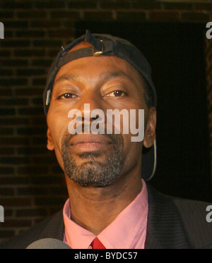 Subway Superman, Wesley Autrey Wesley Autrey, ein Held nur ungern Medien hat einen Auftritt in der David Letterman Show in New York City. Stockfoto