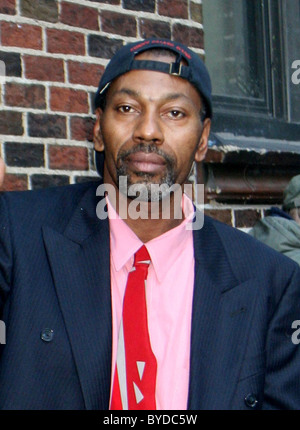 Subway Superman, Wesley Autrey Wesley Autrey, ein Held nur ungern Medien hat einen Auftritt in der David Letterman Show in New York City. Stockfoto