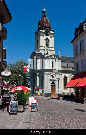 Altstadt von Morges, Genfer See, Kanton Waadt, Schweiz, Europa Stockfoto