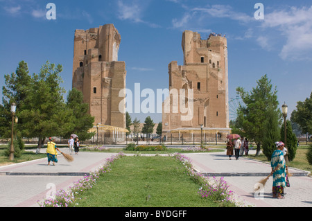 Ak Saray Palast, Timurs Sommer, Shakrisabz, Usbekistan, Zentralasien Stockfoto