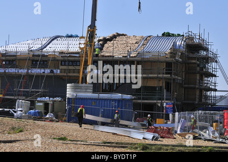 Industrie, Bau, Gebäude, neu, Shoreham, R.N.L.I Boat House, Arbeit, im Bau Stockfoto