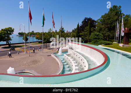 Das Olympische Museum, eröffnete im Jahr 1993 auf Initiative der Samaranch, Lausanne, Kanton Waadt, Genfer See Stockfoto