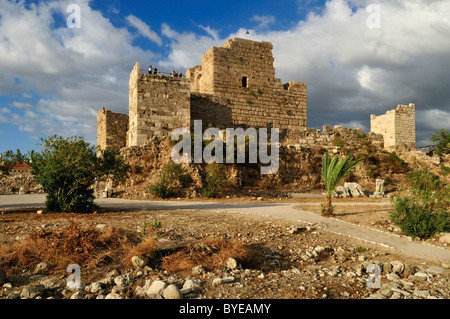 Kreuzfahrerburg in die archäologische Stätte von Byblos, UNESCO-Weltkulturerbe, Jbail, Libanon, Nahost, Westasien Stockfoto