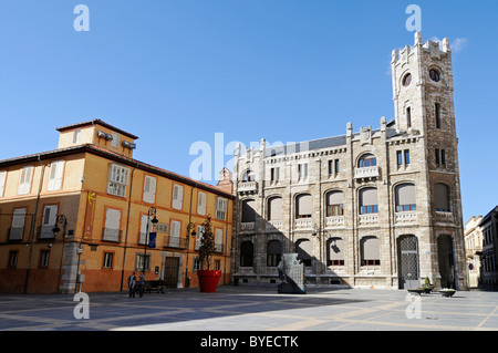 Historische Gebäude, Plaza Regla, Leon, Provinz von Castilla y León, Kastilien und León, Spanien, Europa Stockfoto