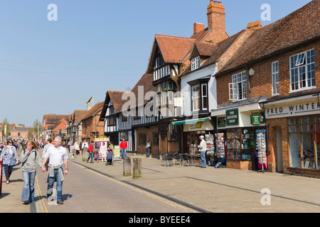 Henley Street, Stratford-upon-Avon, Warwickshire, England, Vereinigtes Königreich, Europa Stockfoto